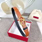 The Bold Edition Reversible Belt 30mm Brown Black Grained Calfskin Gold Buckle