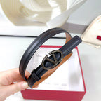 The Bold Edition Belt 20mm Black Brown Calfskin Black Buckle