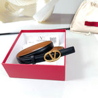 The Bold Edition Belt 20mm Black Brown Calfskin Gold Buckle