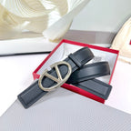 The Bold Edition Belt 34mm Black Calfskin Silver Buckle