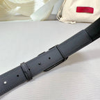 Vlogo Edition Belt 34mm Black Calfskin Black Buckle