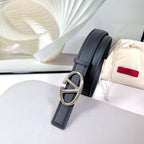The Bold Edition Belt 34mm Black Calfskin Silver Buckle