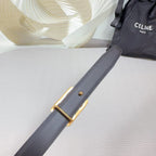 CEL Gold Buckle Belt 25mm Brown Calfskin 178254