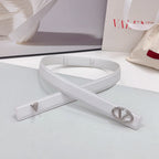 The Bold Edition Belt 30mm White Calfskin Silver Buckle