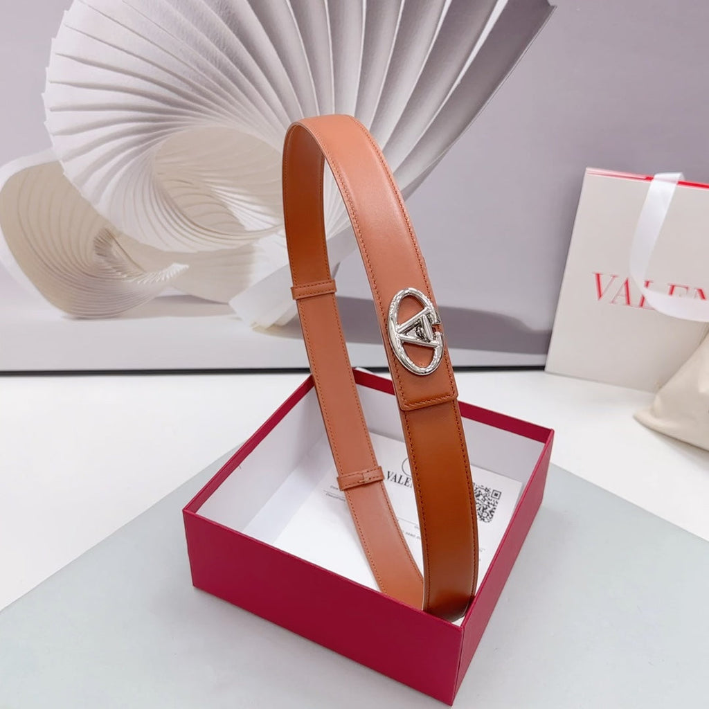 The Bold Edition Belt 30mm Brown Calfskin Silver Buckle