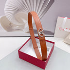 The Bold Edition Belt 30mm Brown Calfskin Silver Buckle
