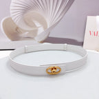 The Bold Edition Belt 30mm White Calfskin Gold Buckle