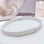 The Bold Edition Belt 30mm White Calfskin Gold Buckle