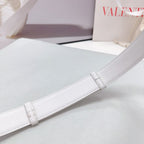The Bold Edition Belt 30mm White Calfskin Gold Buckle