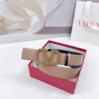 VLOGO SIGNATURE REVERSIBLE BELT 40MM ROSE BLACK GOLD CALFSKIN GOLD BUCKLE