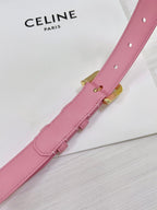 CEL Gold Western 25mm Belt Pink Cowhide 181045