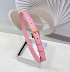 CEL Gold Western 25mm Belt Pink Cowhide 181045