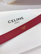 CEL Gold Western 25mm Belt Red Cowhide 181044