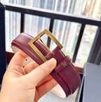 CC Belt 3cm Burgundy Cowhide 202941