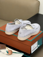 summer charm walk loafer rock gray suede