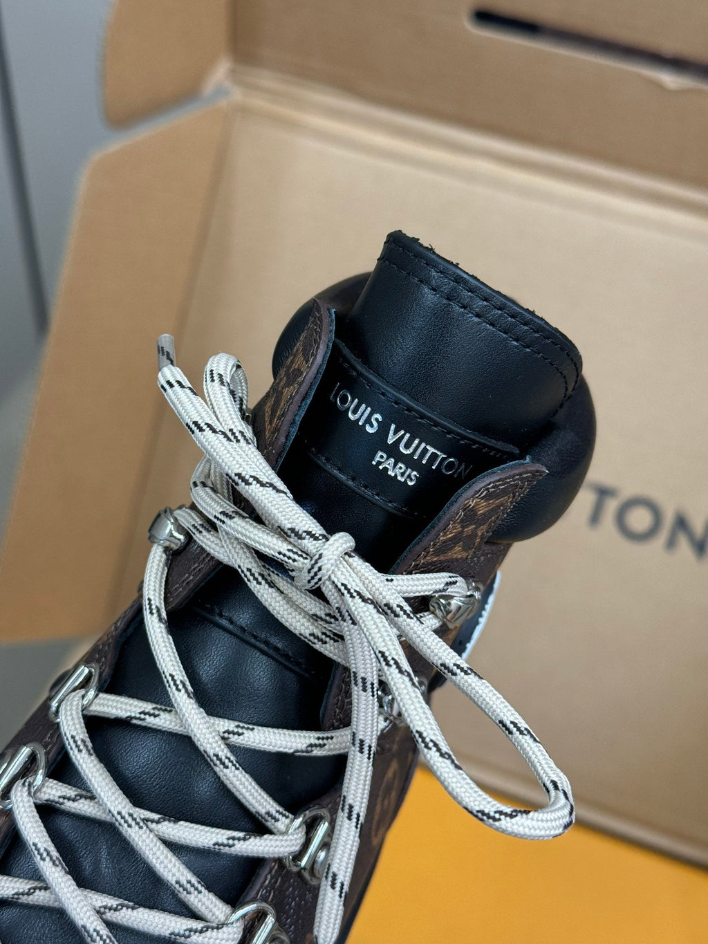 LV Ruby Flat Ranger Boots Dark Brown Calfskin