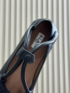 ALAIA Le Teckel Ballet Flats Black Sheepskin 468731