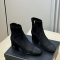 CC 26FW Ankle Boot Black Suede Fabric 623146