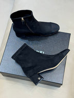CC 26FW Ankle Boot Black Suede Fabric 623146