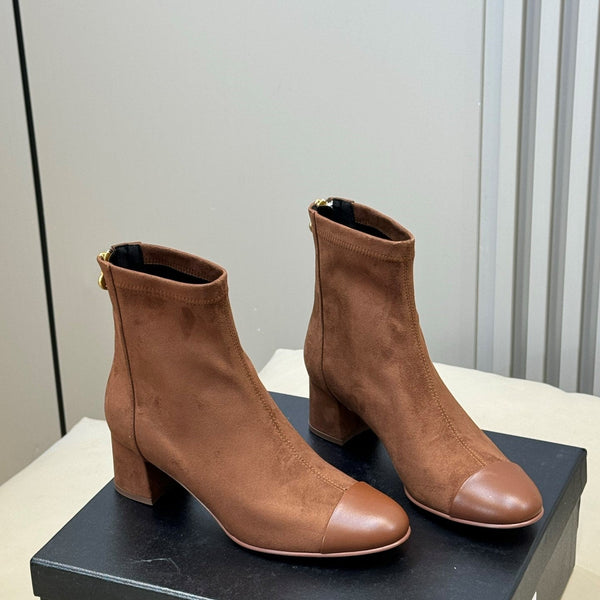 CC 26FW Ankle Boot Brown Suede Fabric 621277
