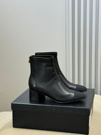 CC 26FW Ankle Boot Black Sheepskin Fabric 621274