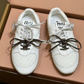Miu Miu 2026 Tyre Sneaker White Mesh Leather 621348