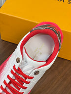 LV TIME OUT SNEAKER RED MIX WHITE CALFSKIN