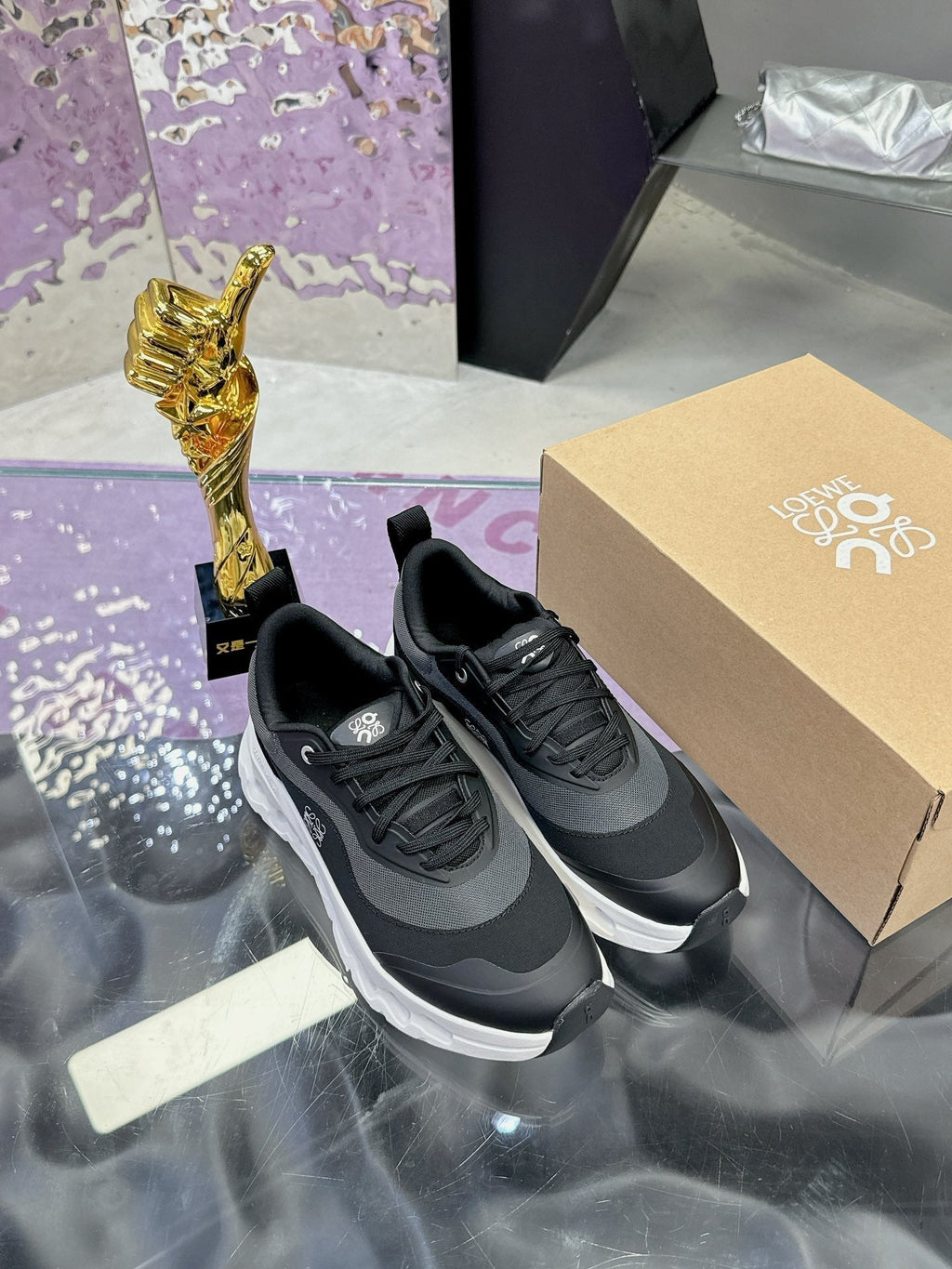 Loewe x Running Cloudtilt2.0 Sneaker Black Calfskin