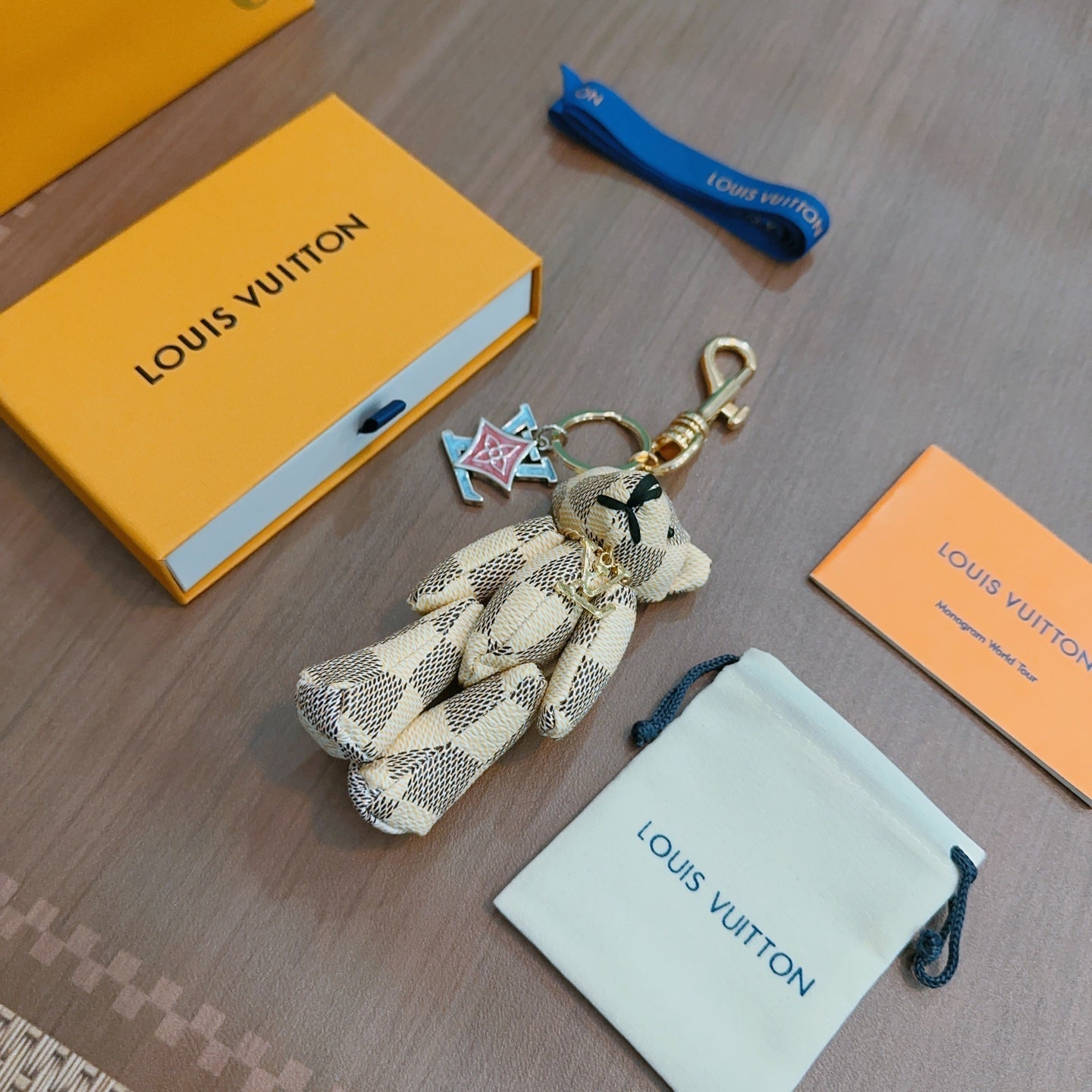 LV Teddy Bear Charm