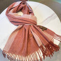 LP Grande Unita Scarf 180 CM In Coral Pink Mix Light Pink Cashmere 193786