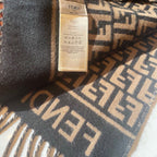 ROMA 190 FF SCRAF IN BROWN MIX BLACK WOOL AND CASHMERE