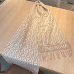 ROMA 190 FF SCRAF IN CAMEL BROWN MIX WHITE WOOL AND CASHMERE