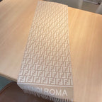 ROMA 190 FF SCRAF IN CAMEL BROWN MIX WHITE WOOL AND CASHMERE