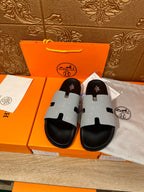 HM IZMIR SLIPPER LIGHT GRAY CALFSKIN