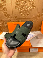 HM IZMIR SLIPPER PEACOCK CALFSKIN