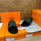 HM IZMIR SLIPPER PEACOCK CALFSKIN