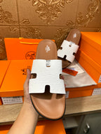 HM IZMIR SLIPPER WHITE CALFSKIN