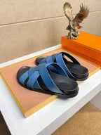 HM Men's Kazimir Sandals Blue Calfskin 737141