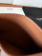 TRIOMPHE Card Holder Tan Cowhide& Fabric GHW