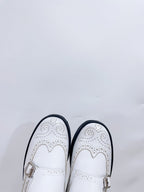 Miu-Church's Loafers White Nubuck Leather
