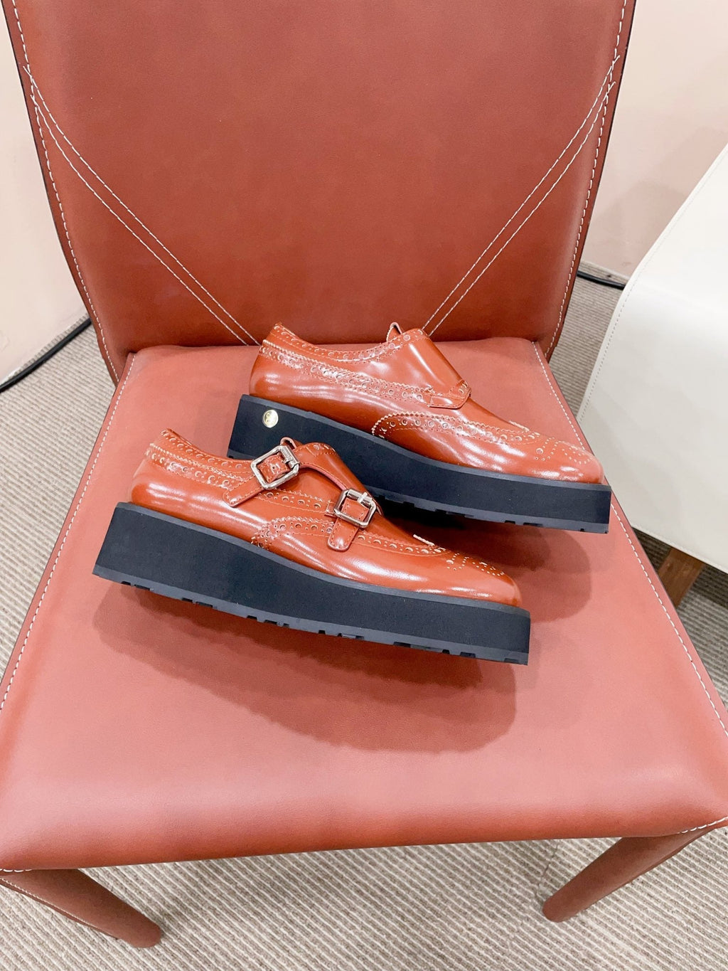 Miu-Church's Loafers Brown Glossy Nubuck Leather