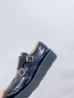 Miu-Church's Loafers Black Glossy Nubuck Leather