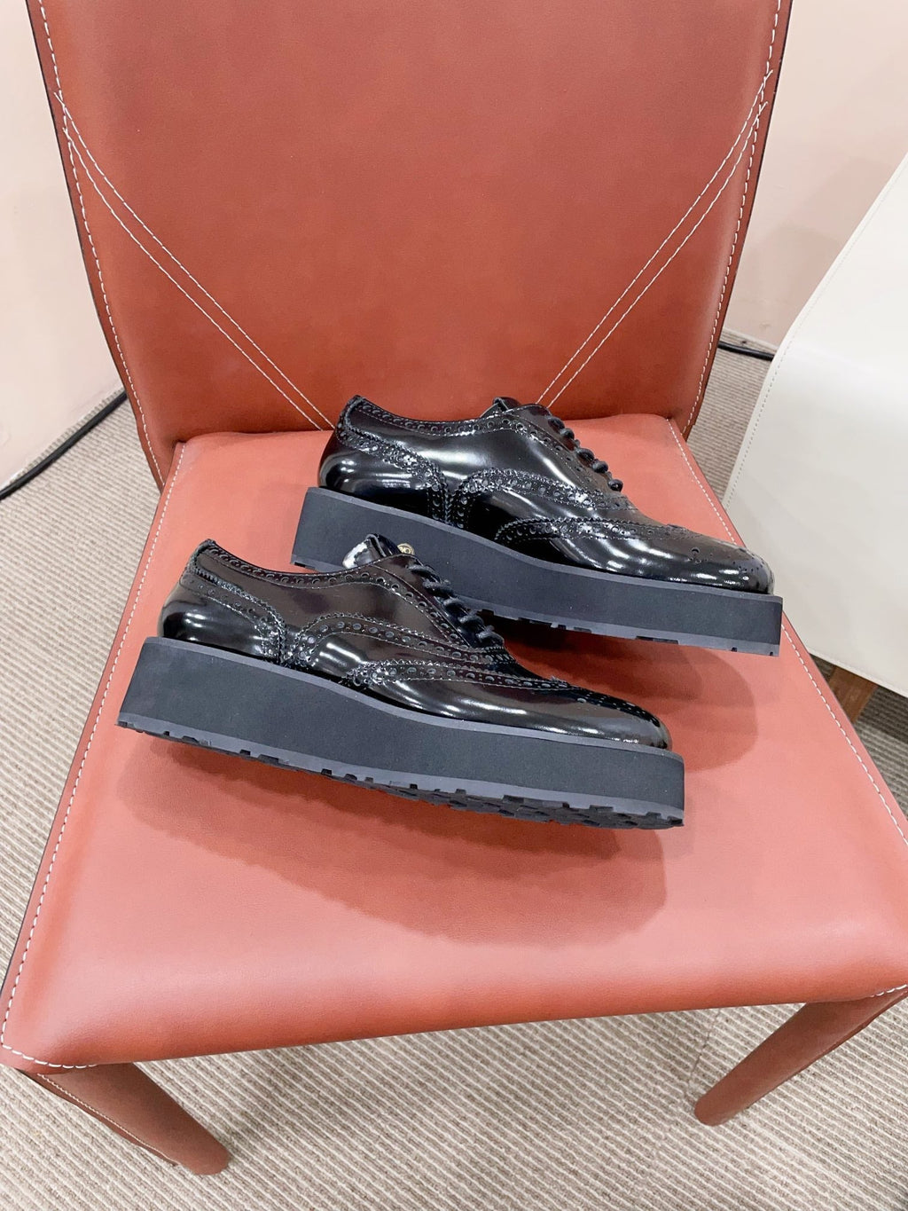 Miu-Church's Lace-Ups Black Glossy Nubuck Leather