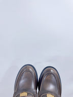 Miu Loafers Chocolate Brown Cowhide