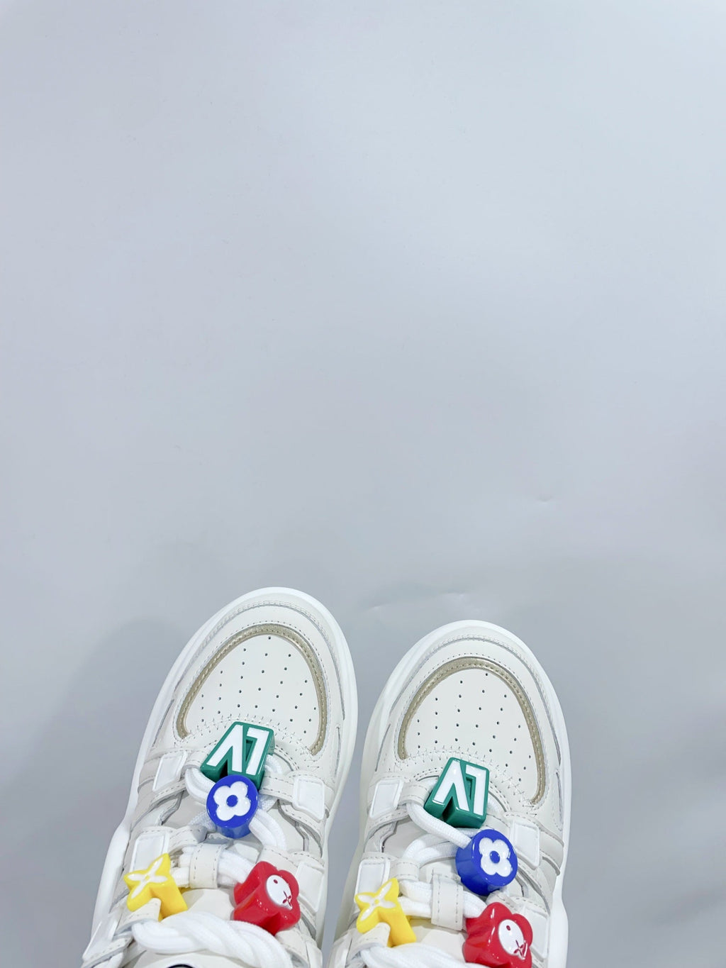 LV Archlight Sports Shoes White With Beige Border Calfskin