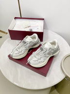 GG 2.0 Low Top Sneakers Grey White Mesh Leather 675578