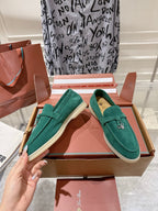 LP Summer Charms Walk Loafers Deep Green Suede 565857