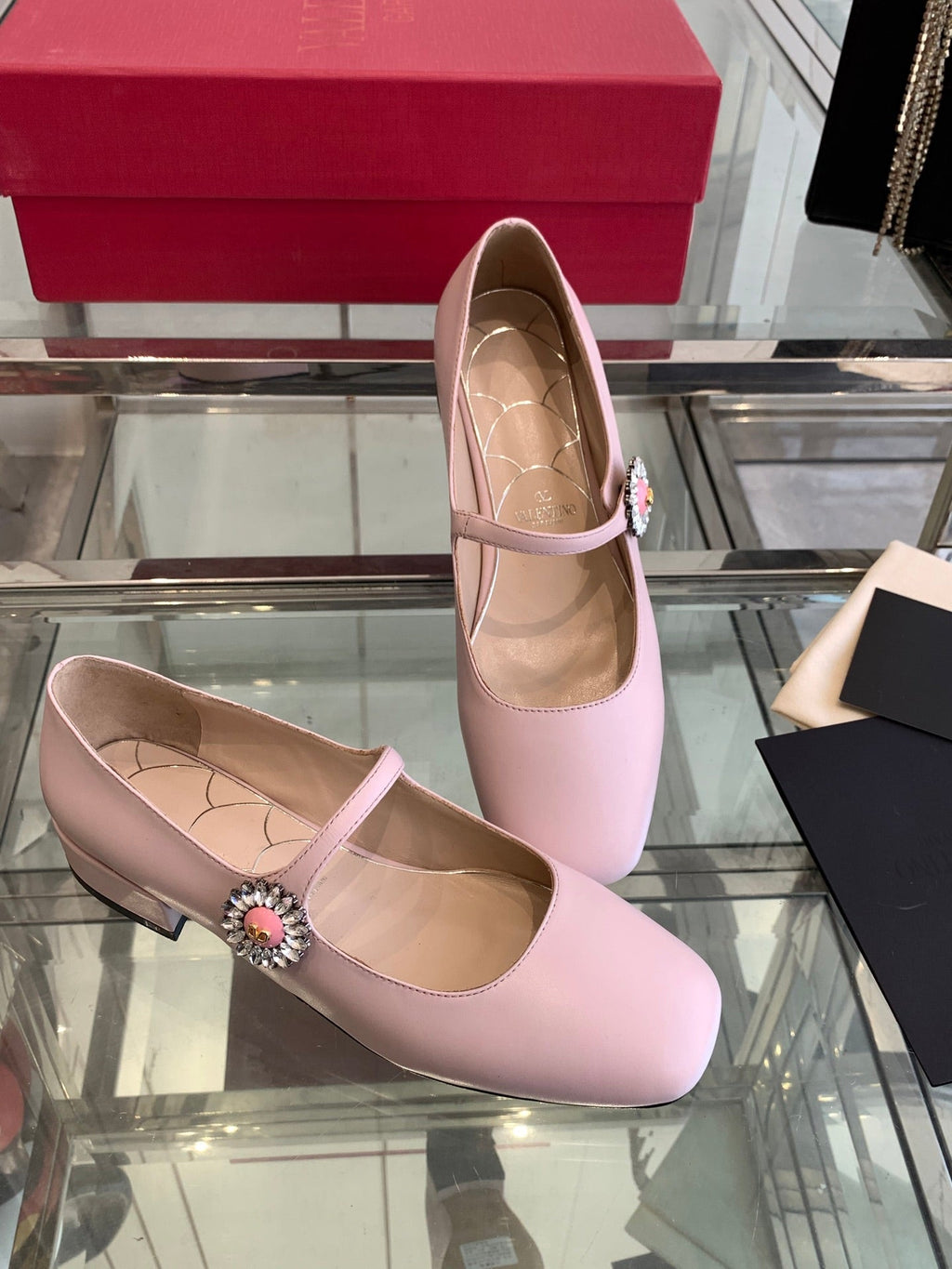 VT 25 Mary Jane Flats Pink Cowhide 292364