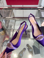 VT 25 High Heels Slingbacks Purple Cowhide 292356