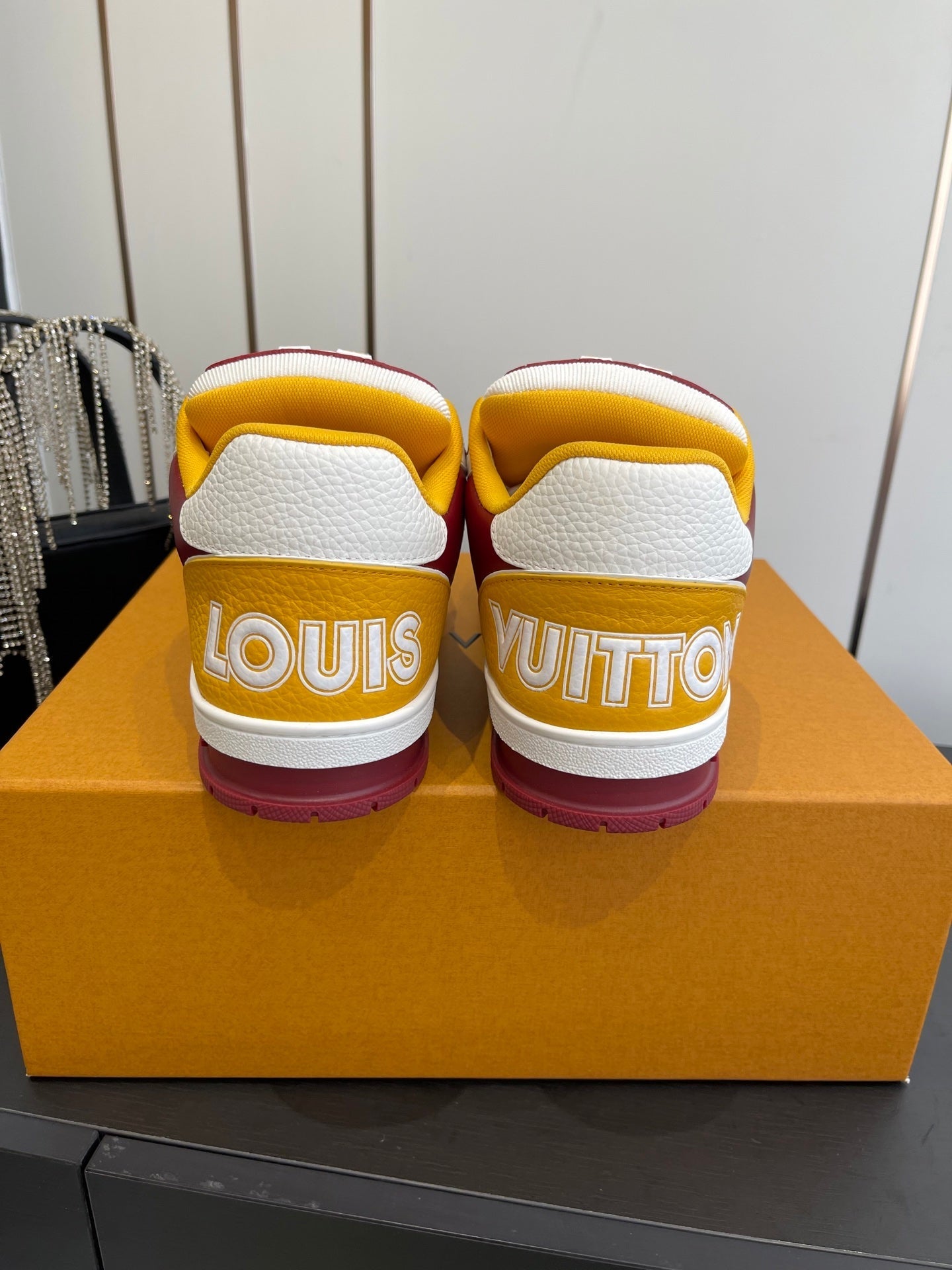 LV Tarine sneakers White and Yellow Perforated Calf Leather 533502